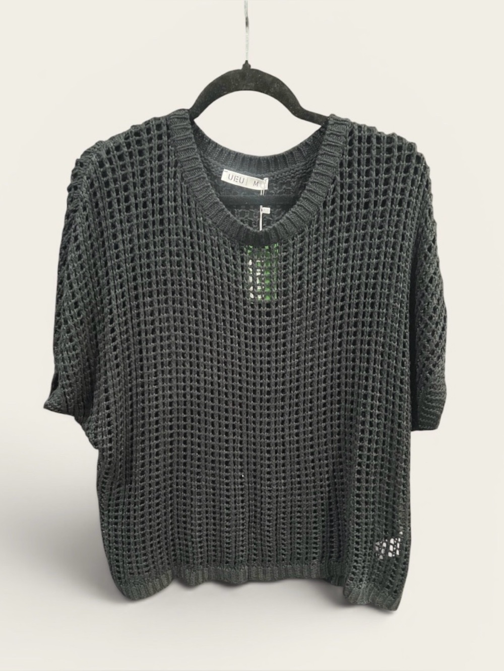NWT | UEU | Open-Knit Short Sleeve Sweater Top | Size Med
